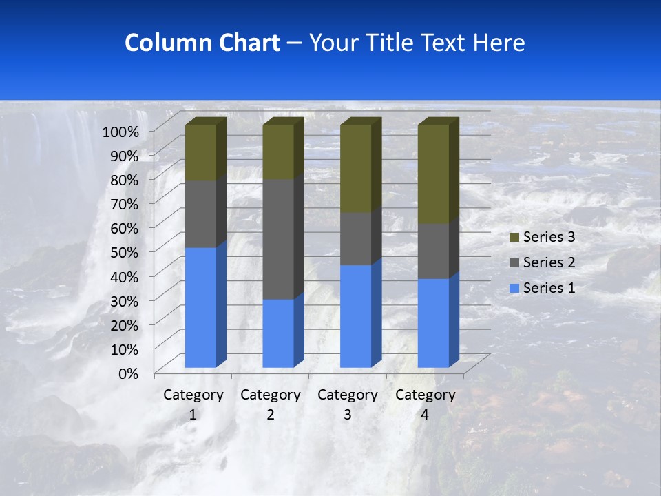 A Large Waterfall With Water Coming Out Of It PowerPoint Template
