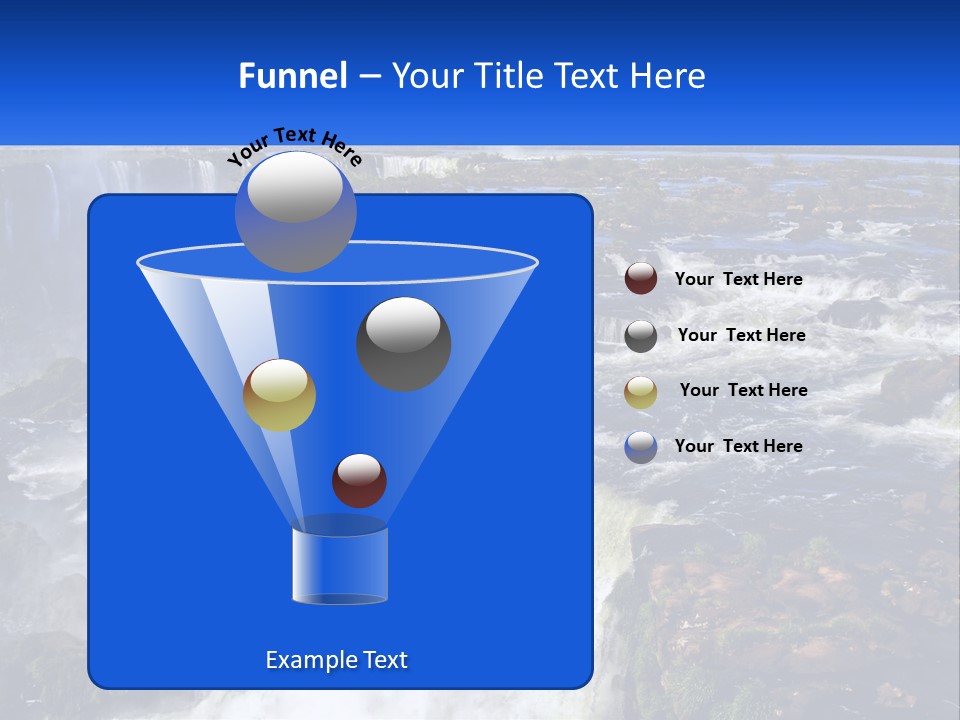 A Large Waterfall With Water Coming Out Of It PowerPoint Template