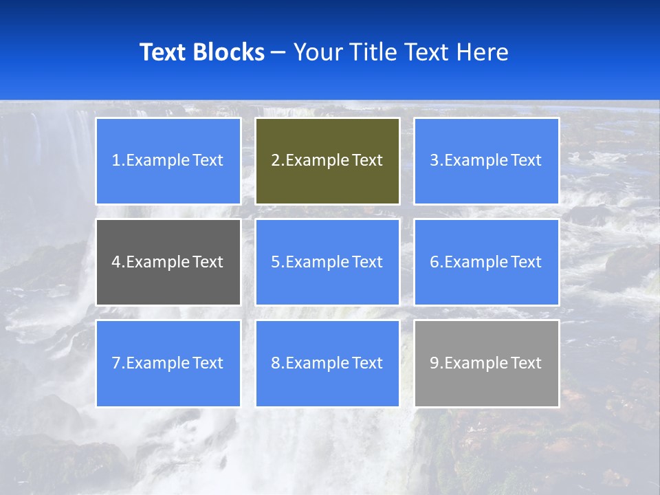 A Large Waterfall With Water Coming Out Of It PowerPoint Template