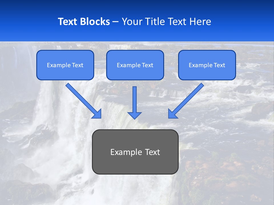 A Large Waterfall With Water Coming Out Of It PowerPoint Template