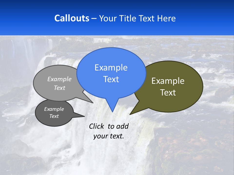 A Large Waterfall With Water Coming Out Of It PowerPoint Template