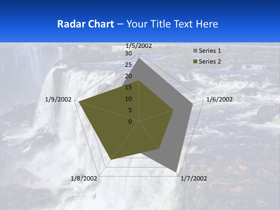A Large Waterfall With Water Coming Out Of It PowerPoint Template