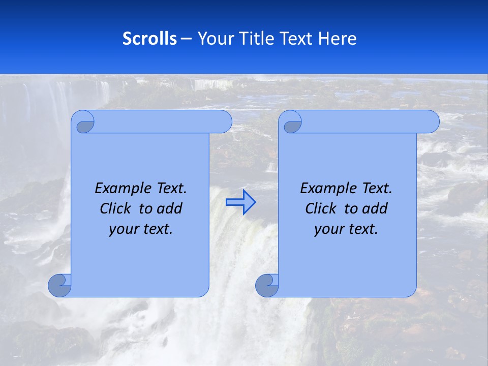 A Large Waterfall With Water Coming Out Of It PowerPoint Template