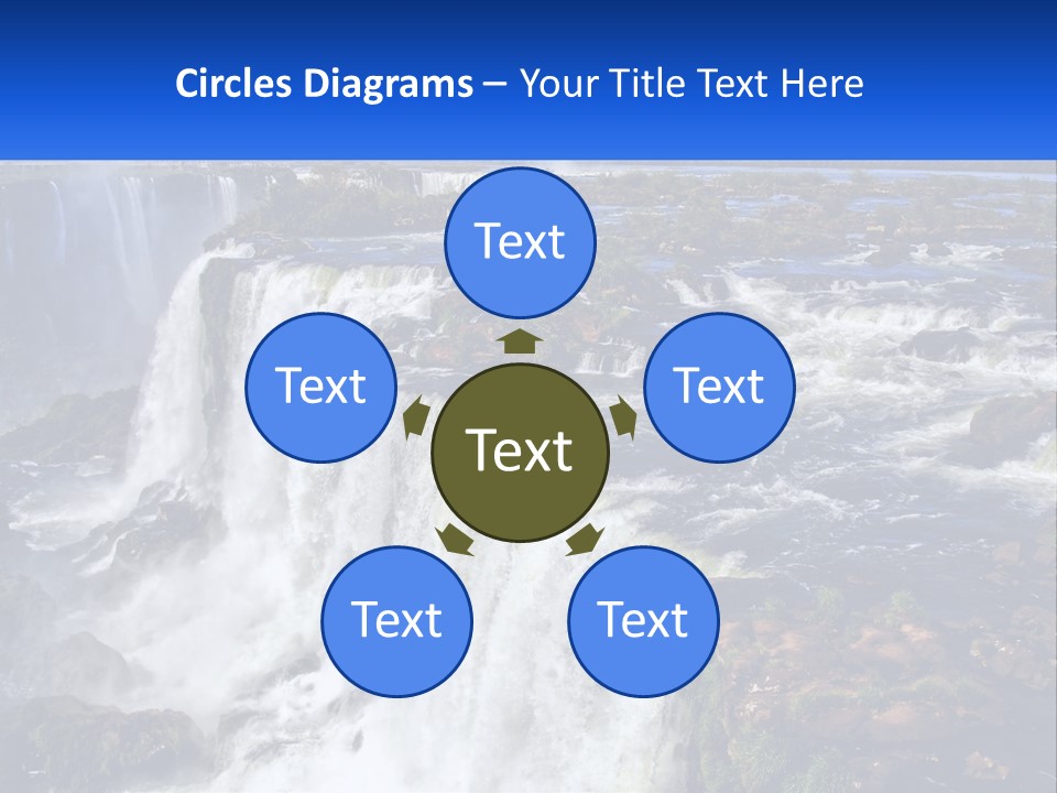 A Large Waterfall With Water Coming Out Of It PowerPoint Template