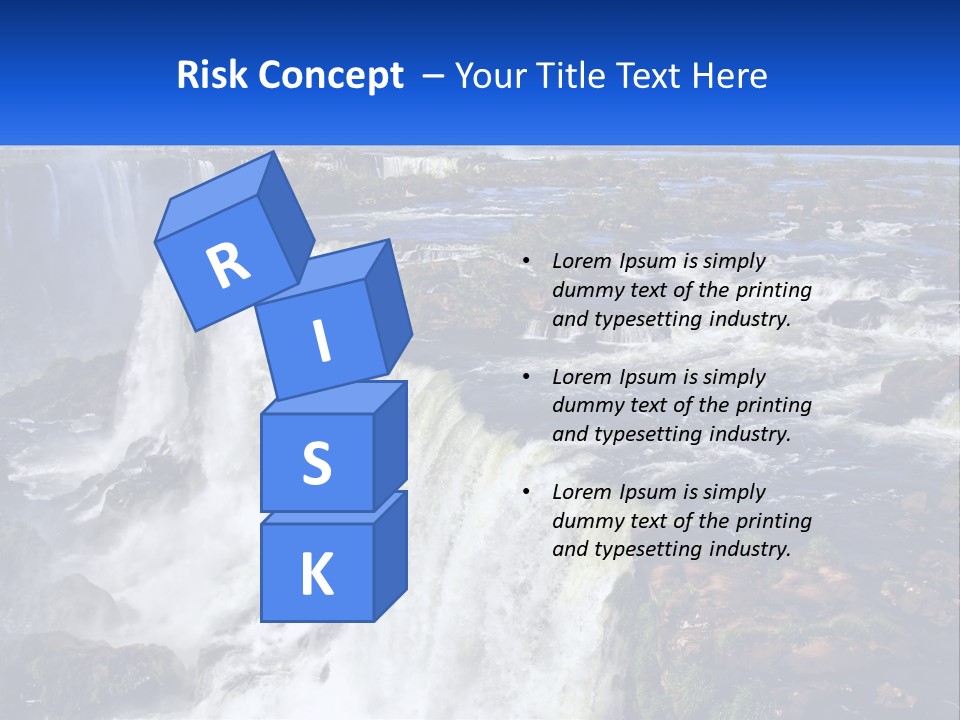 A Large Waterfall With Water Coming Out Of It PowerPoint Template