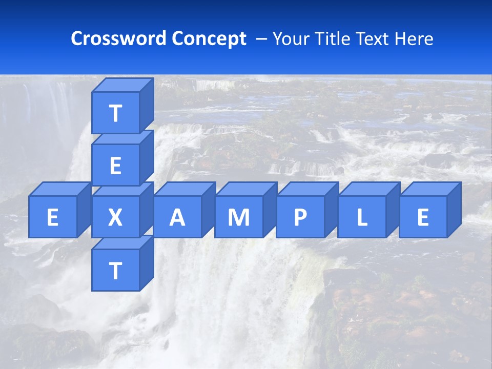 A Large Waterfall With Water Coming Out Of It PowerPoint Template