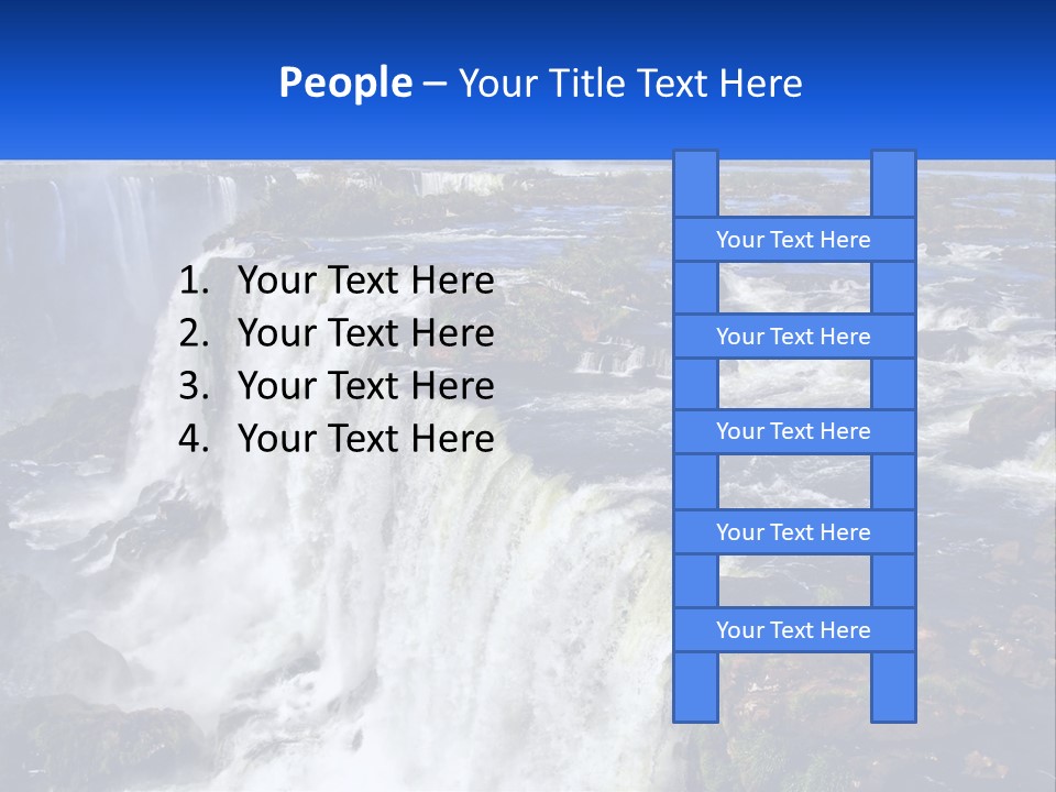 A Large Waterfall With Water Coming Out Of It PowerPoint Template