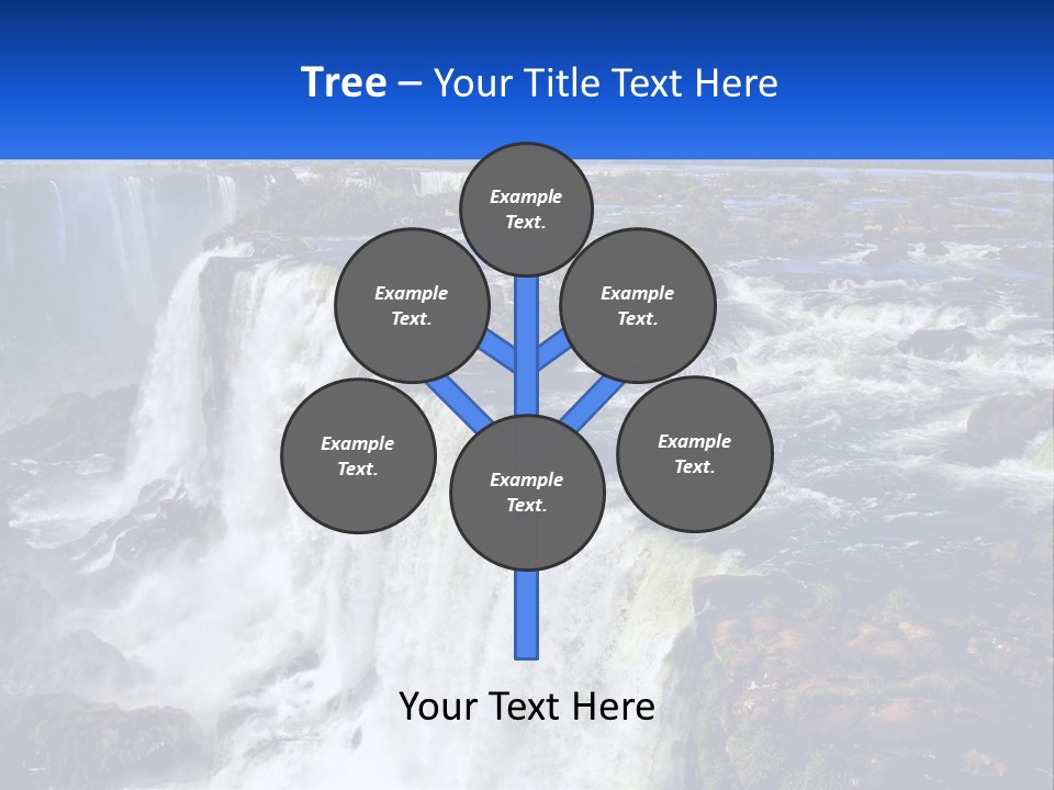 A Large Waterfall With Water Coming Out Of It PowerPoint Template