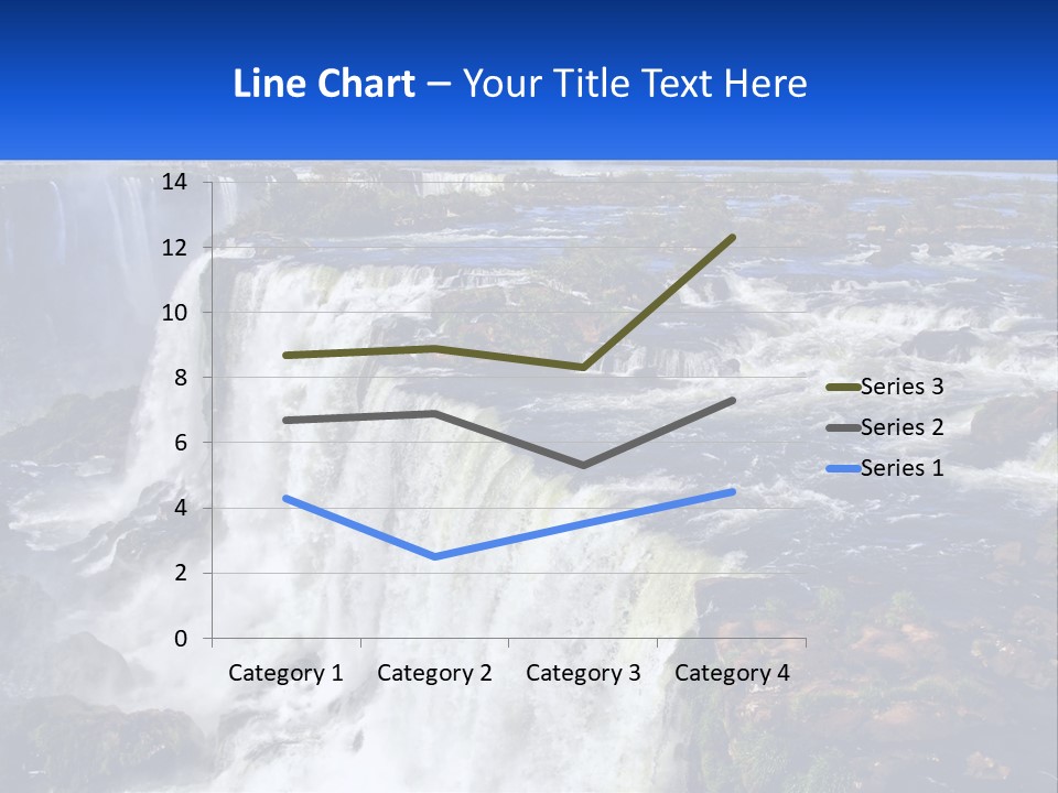A Large Waterfall With Water Coming Out Of It PowerPoint Template