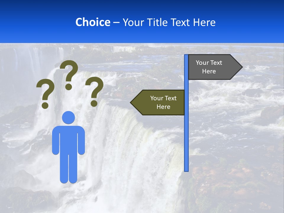 A Large Waterfall With Water Coming Out Of It PowerPoint Template