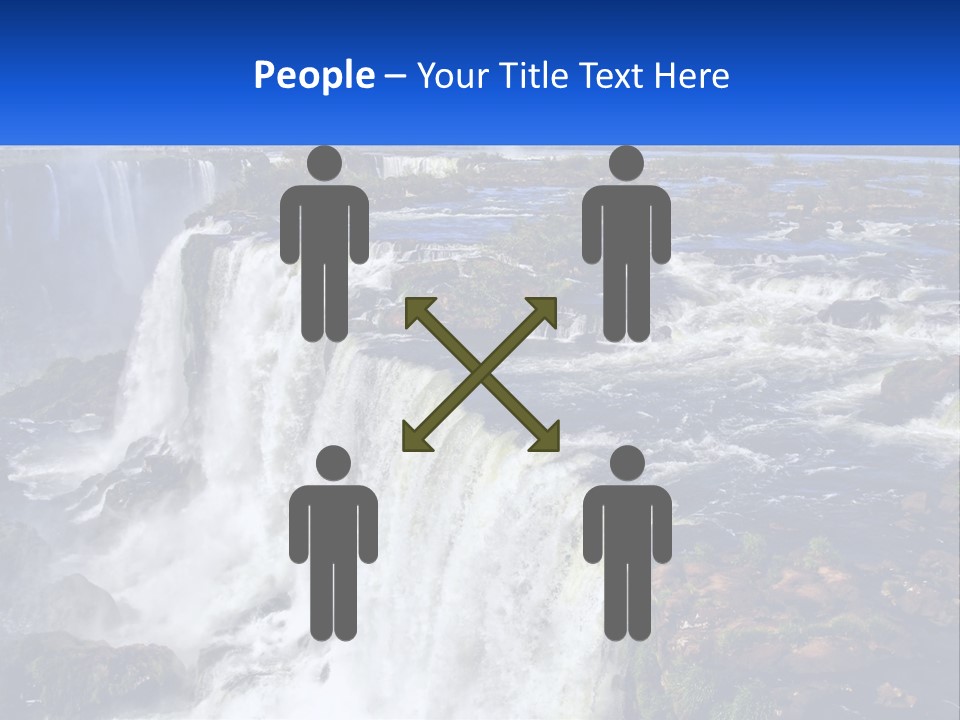 A Large Waterfall With Water Coming Out Of It PowerPoint Template