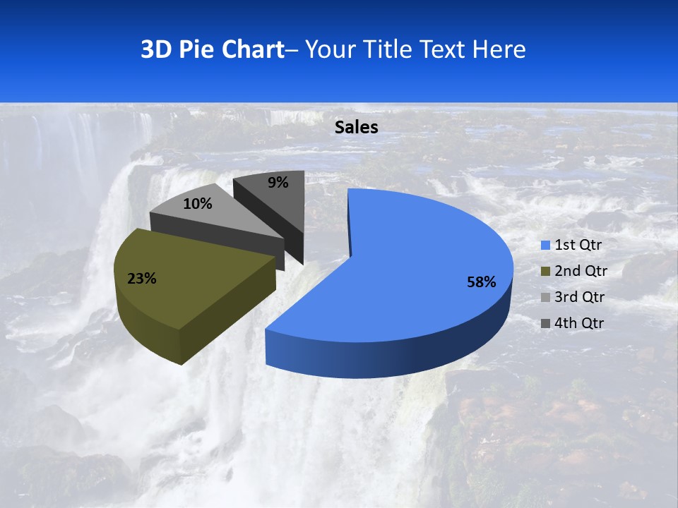 A Large Waterfall With Water Coming Out Of It PowerPoint Template