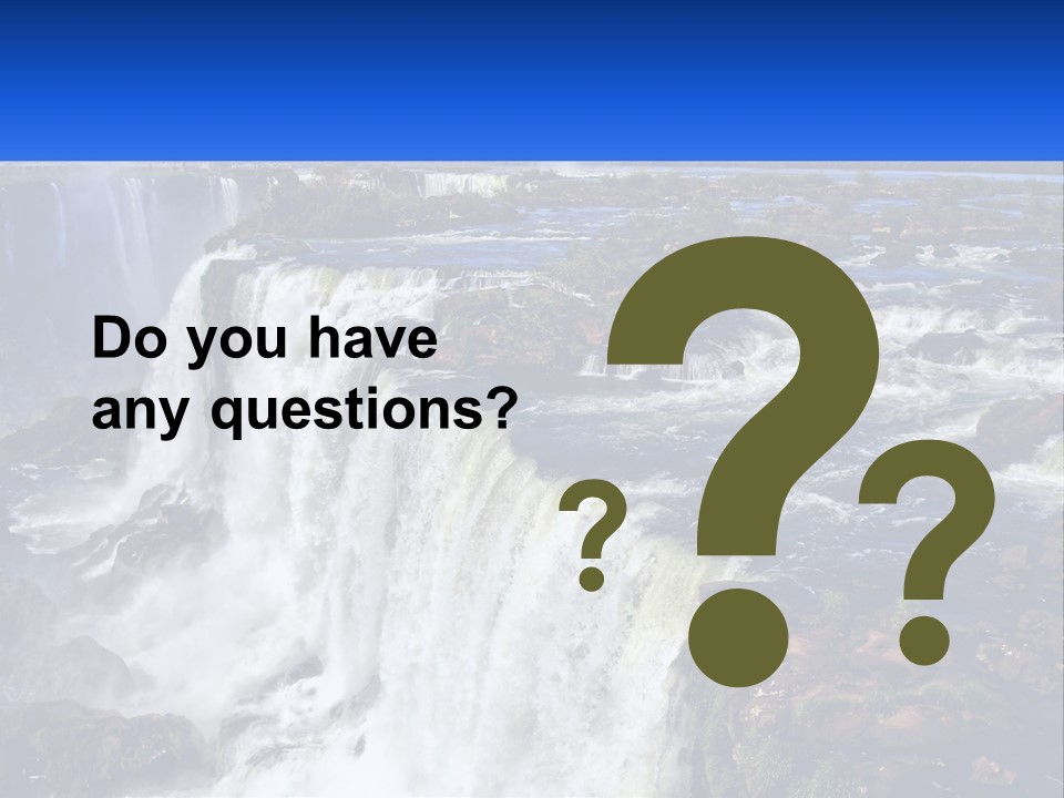A Large Waterfall With Water Coming Out Of It PowerPoint Template
