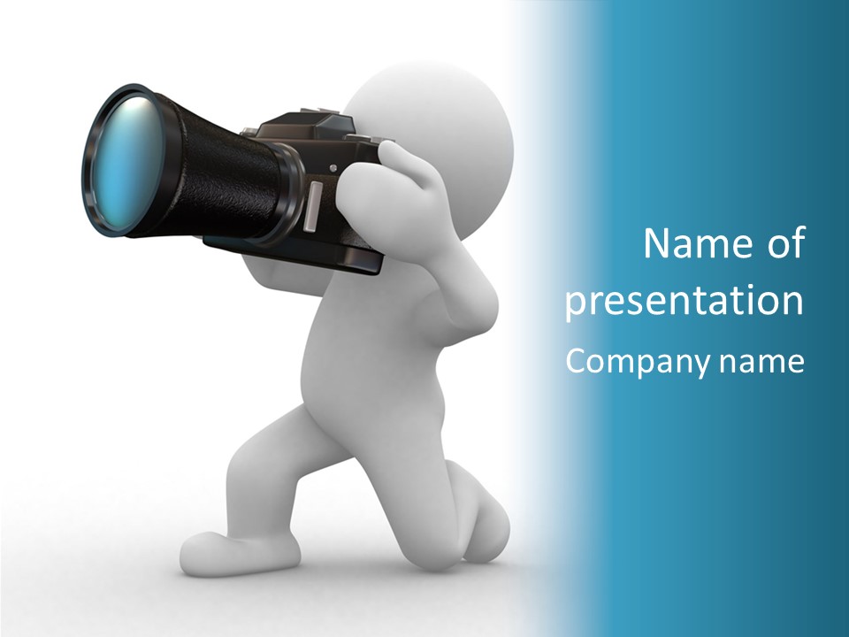 A Person Holding A Camera Up To Their Face PowerPoint Template