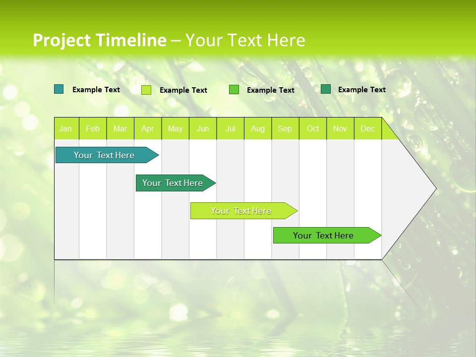 A Green Grass With Water Drops On It PowerPoint Template