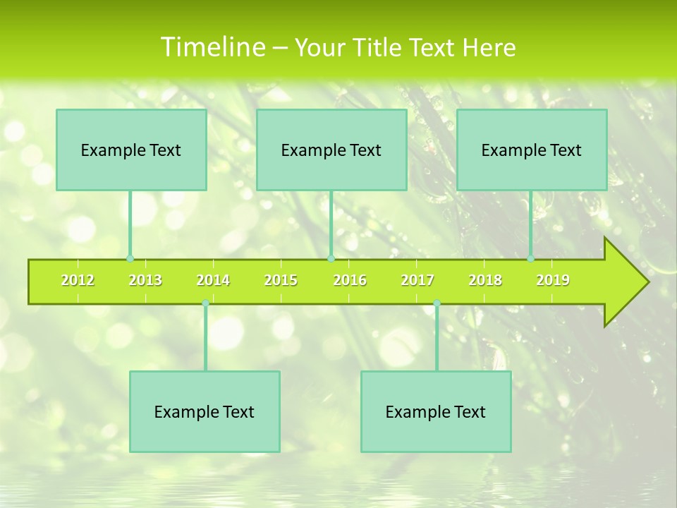 A Green Grass With Water Drops On It PowerPoint Template