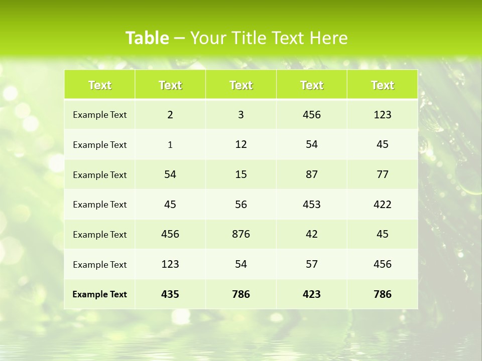 A Green Grass With Water Drops On It PowerPoint Template