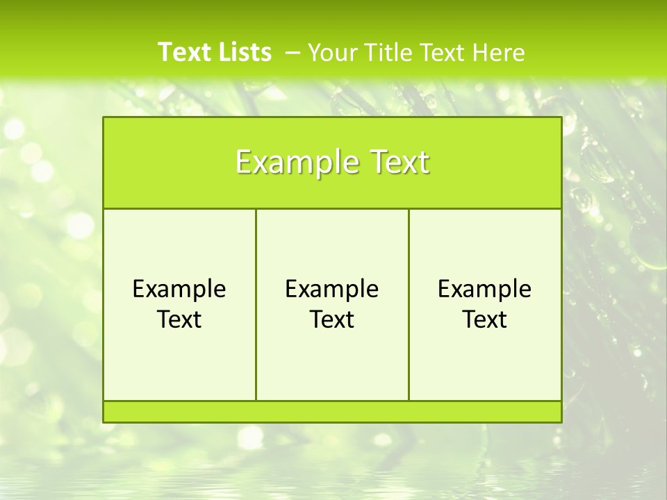 A Green Grass With Water Drops On It PowerPoint Template