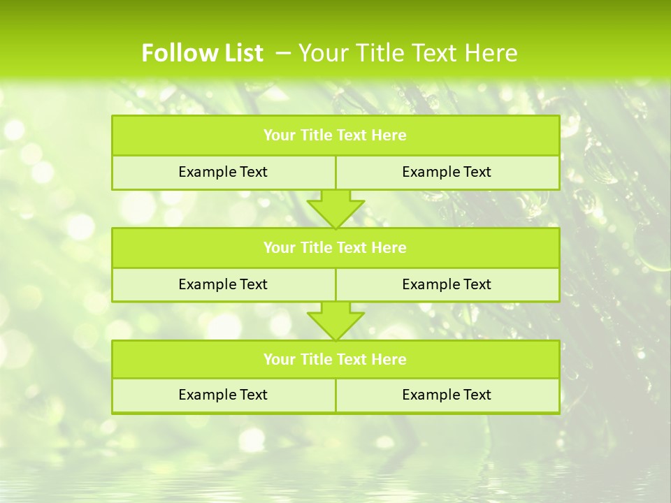 A Green Grass With Water Drops On It PowerPoint Template