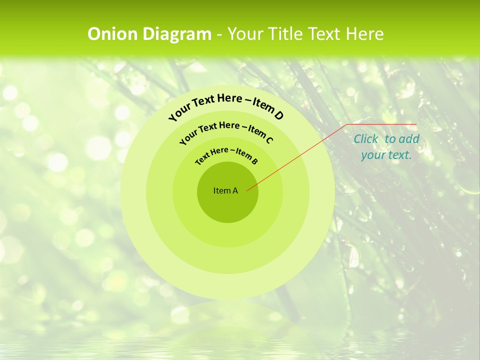 A Green Grass With Water Drops On It PowerPoint Template