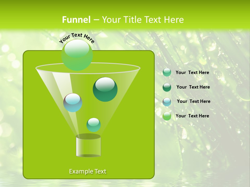 A Green Grass With Water Drops On It PowerPoint Template