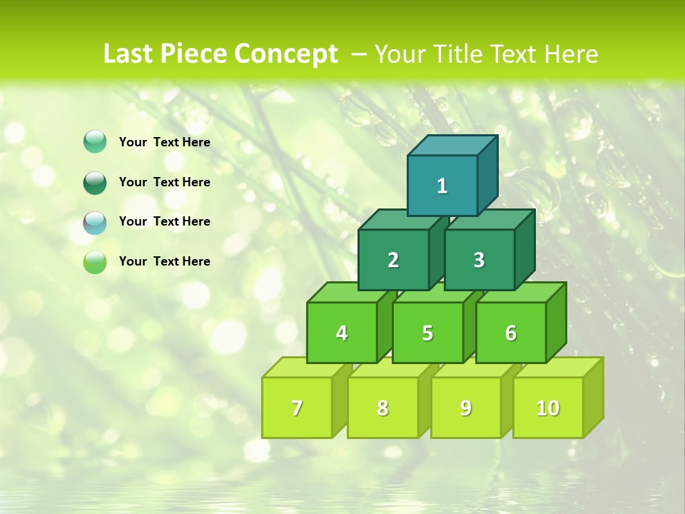 A Green Grass With Water Drops On It PowerPoint Template