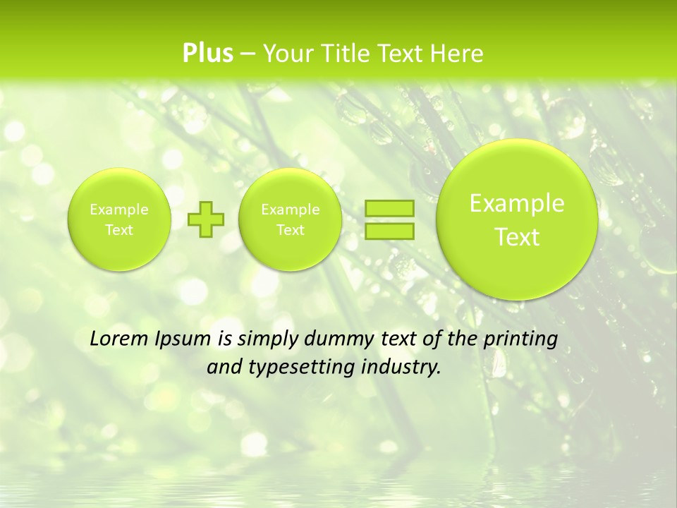 A Green Grass With Water Drops On It PowerPoint Template