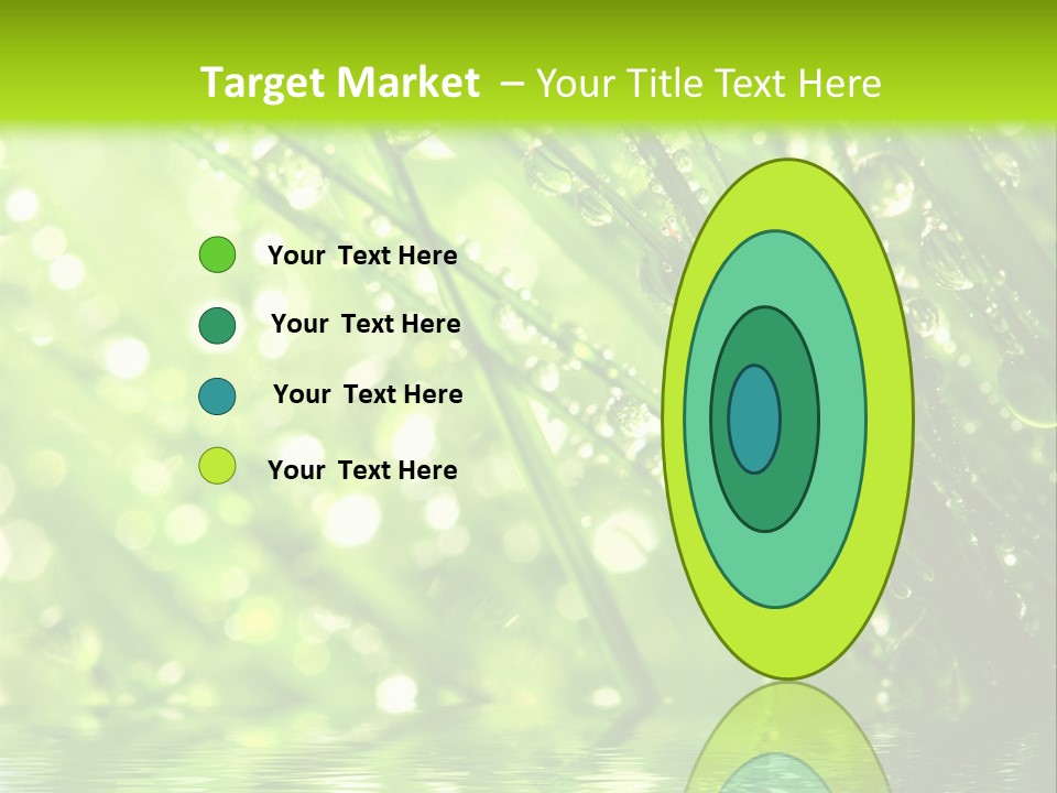 A Green Grass With Water Drops On It PowerPoint Template