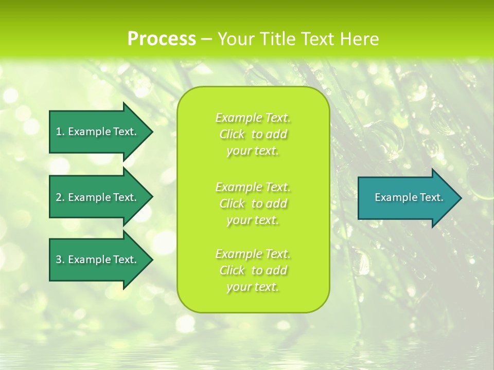 A Green Grass With Water Drops On It PowerPoint Template