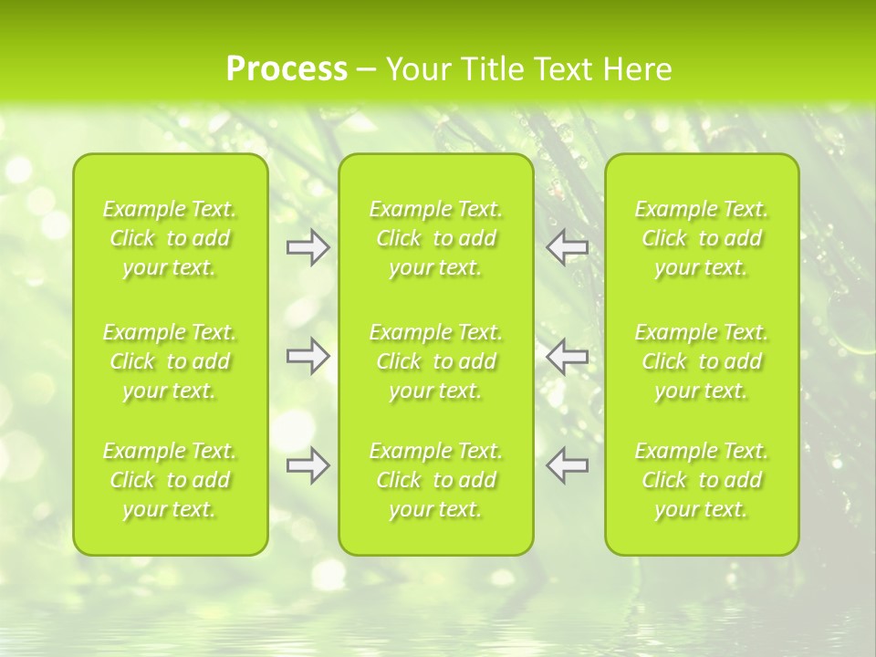 A Green Grass With Water Drops On It PowerPoint Template