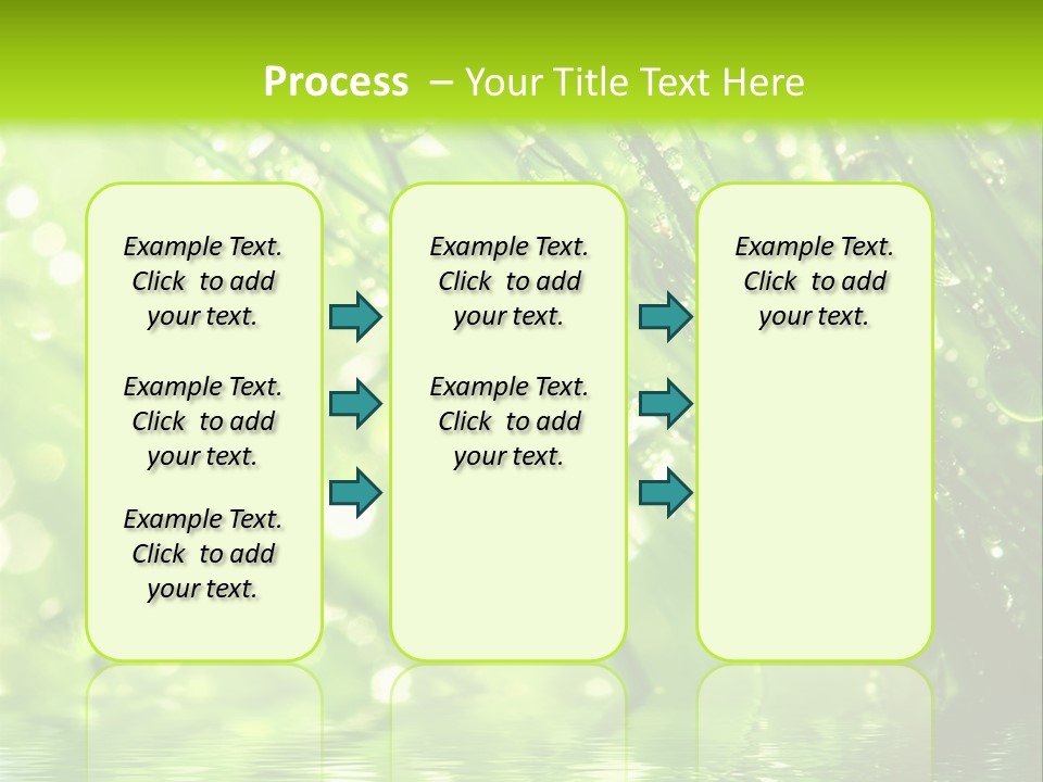 A Green Grass With Water Drops On It PowerPoint Template