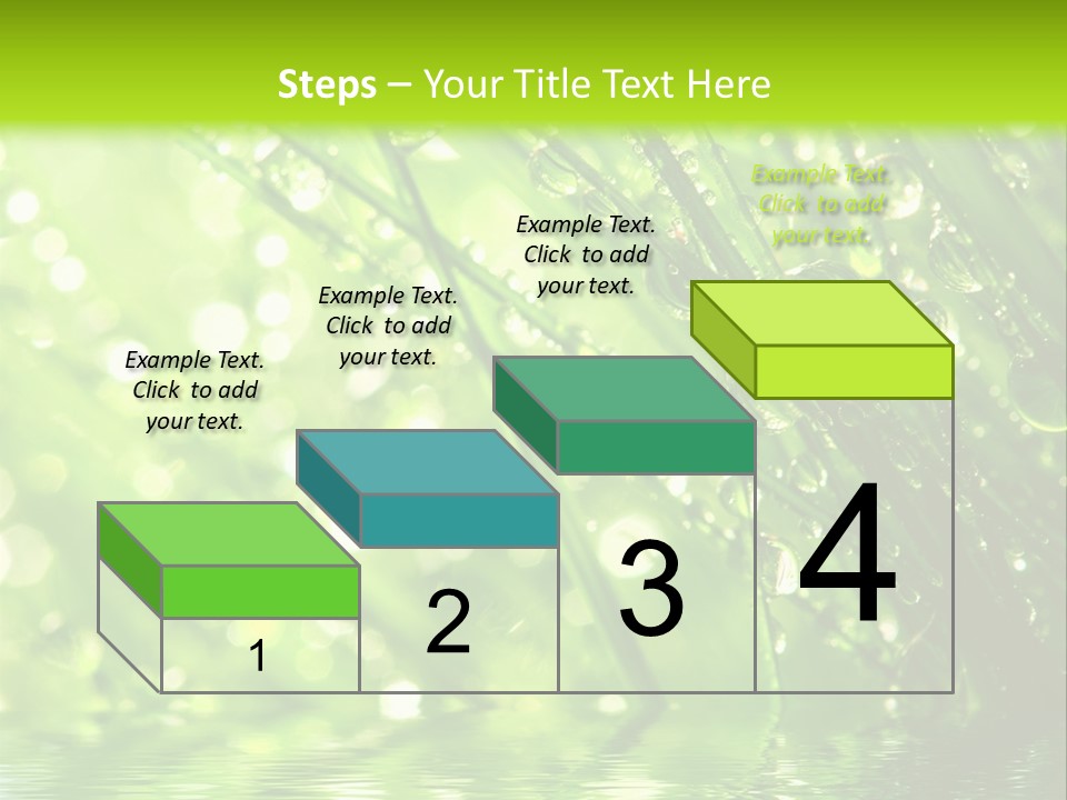 A Green Grass With Water Drops On It PowerPoint Template