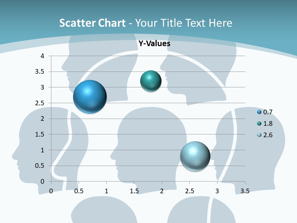 A Group Of People's Heads With A Blue Background PowerPoint Template