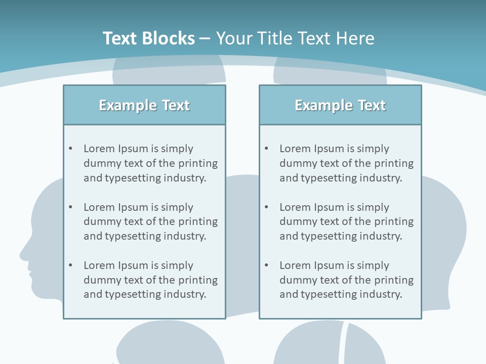 A Group Of People's Heads With A Blue Background PowerPoint Template