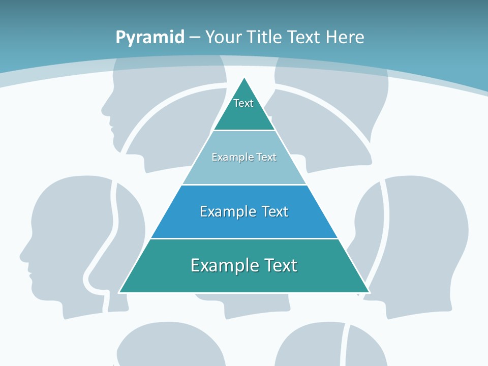A Group Of People's Heads With A Blue Background PowerPoint Template