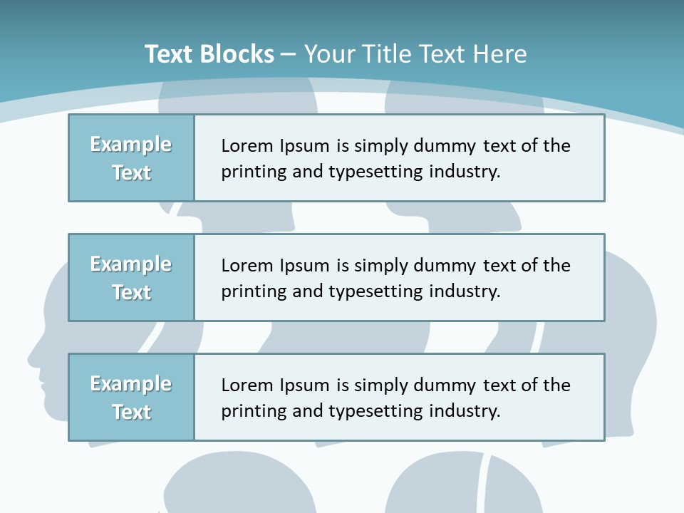 A Group Of People's Heads With A Blue Background PowerPoint Template