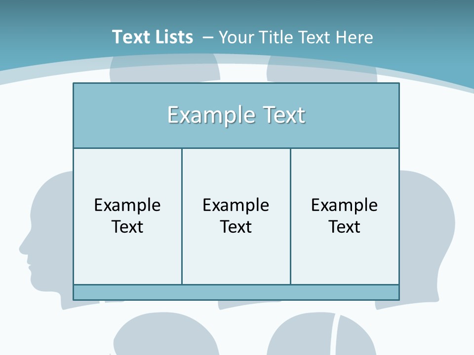 A Group Of People's Heads With A Blue Background PowerPoint Template