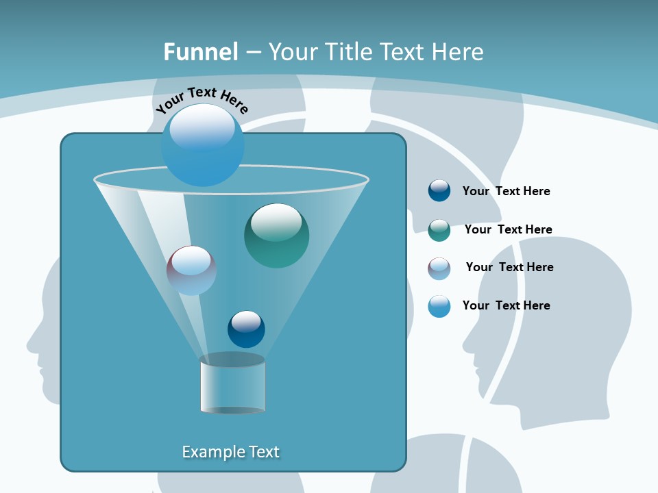 A Group Of People's Heads With A Blue Background PowerPoint Template