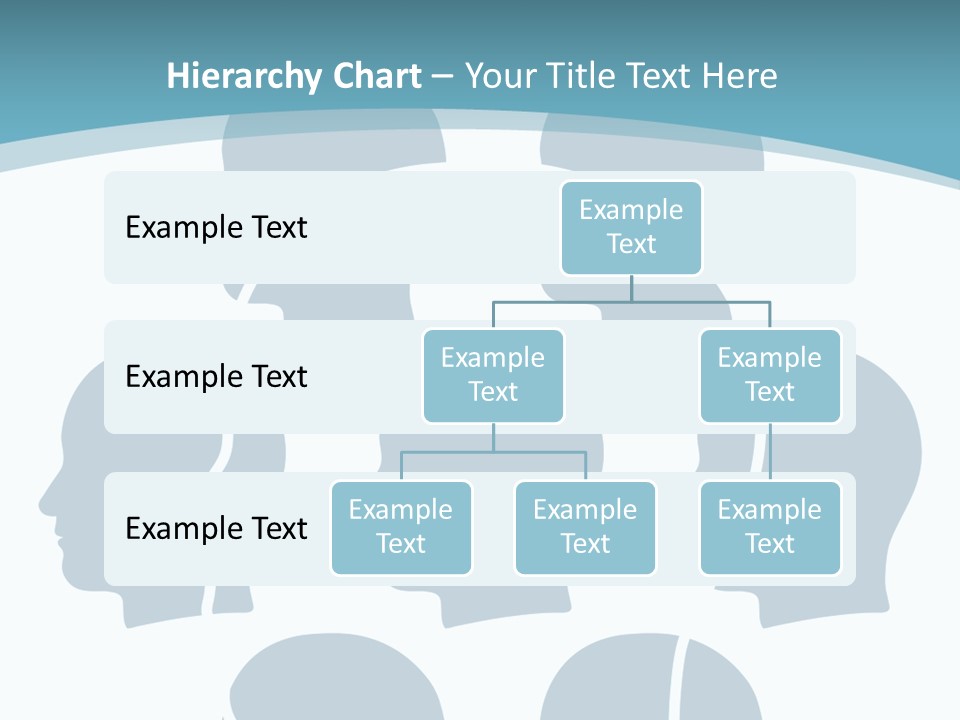 A Group Of People's Heads With A Blue Background PowerPoint Template