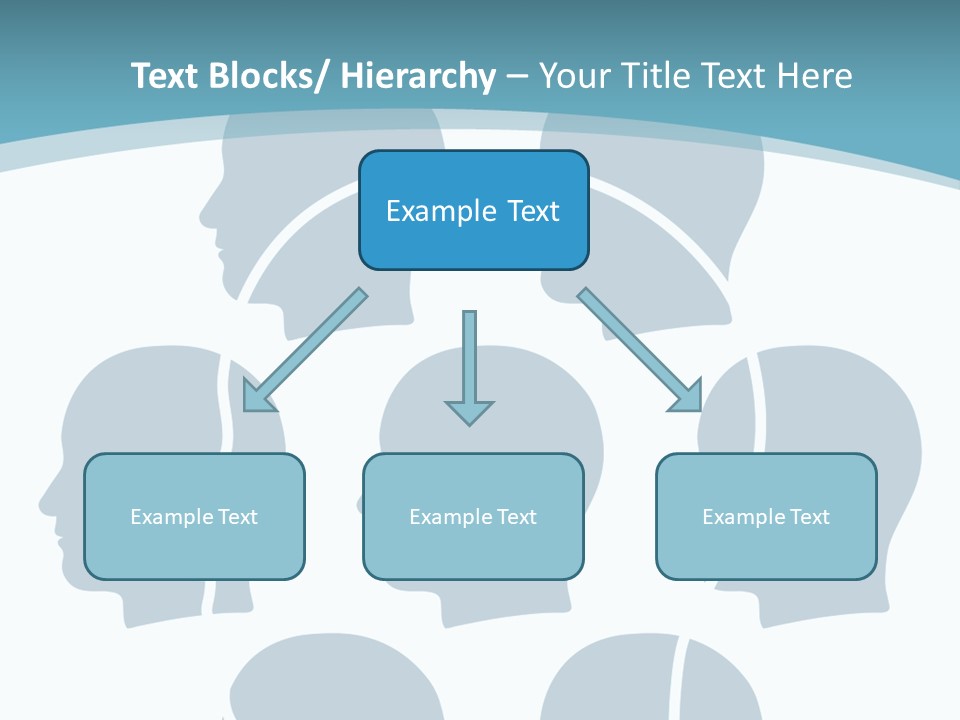 A Group Of People's Heads With A Blue Background PowerPoint Template