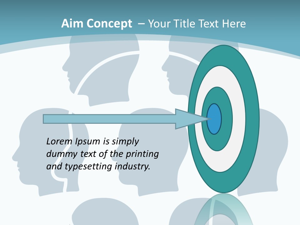 A Group Of People's Heads With A Blue Background PowerPoint Template