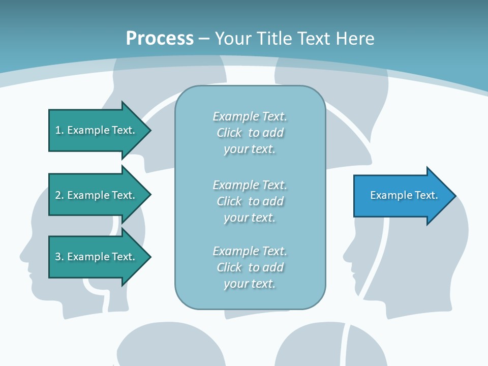 A Group Of People's Heads With A Blue Background PowerPoint Template