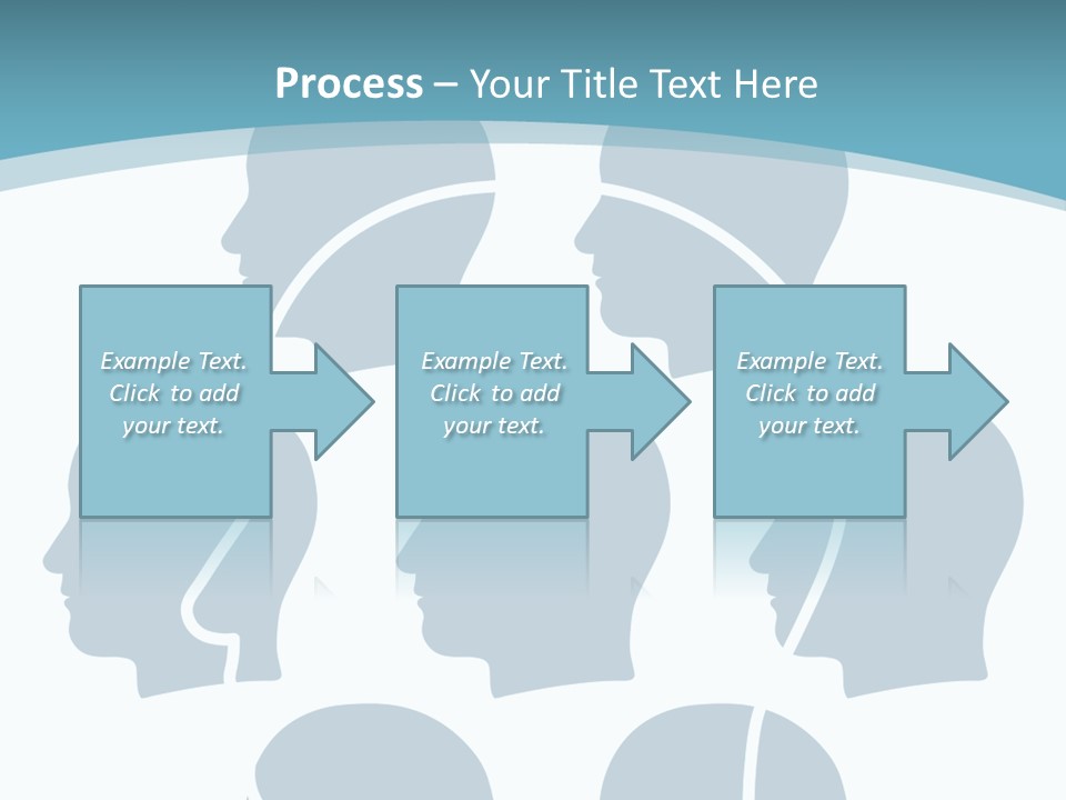 A Group Of People's Heads With A Blue Background PowerPoint Template