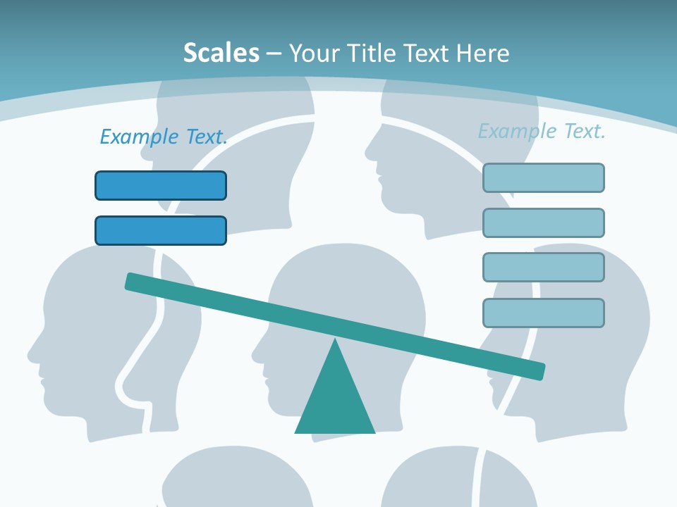 A Group Of People's Heads With A Blue Background PowerPoint Template
