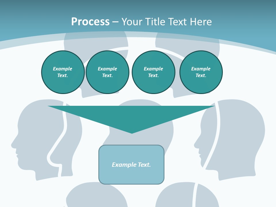 A Group Of People's Heads With A Blue Background PowerPoint Template