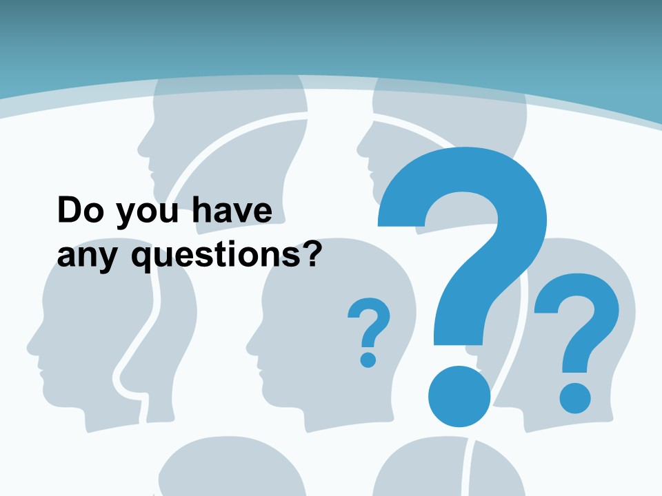 A Group Of People's Heads With A Blue Background PowerPoint Template