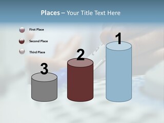 A Person Holding A Small Device In Their Hands PowerPoint Template