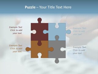 A Person Holding A Small Device In Their Hands PowerPoint Template