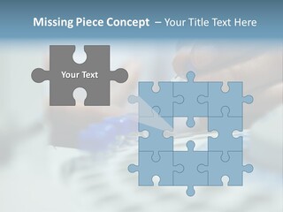 A Person Holding A Small Device In Their Hands PowerPoint Template