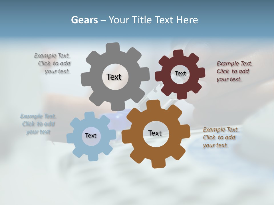 A Person Holding A Small Device In Their Hands PowerPoint Template